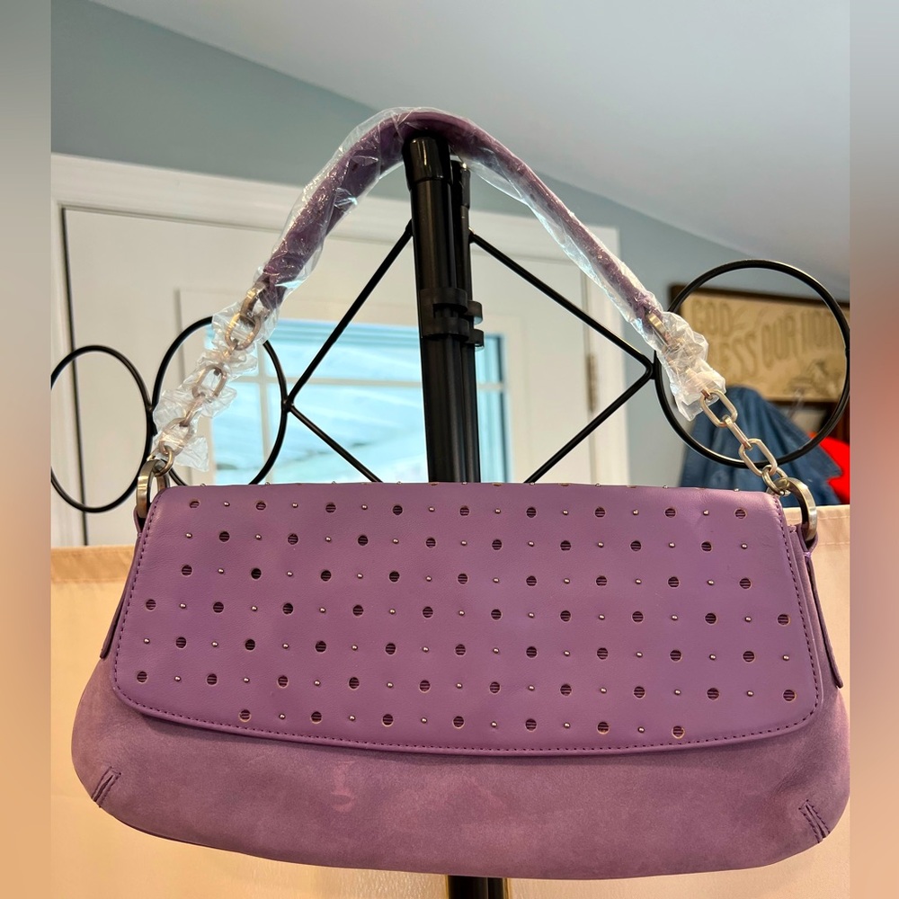 🆕ANN TAYLOR Handbag LEATHER SNAP FLAP CLOSE-Tag Attached